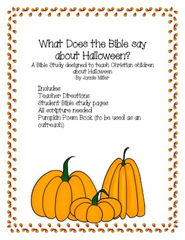 Preview of What Does the Bible say about Halloween? A Bible Study for Children