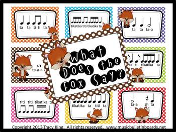 Preview of What Does the Fox Say Music Bulletin Board Kit