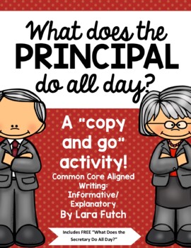 Preview of What Does the Principal Do All Day Poster Activity