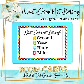 Preview of What Doesn’t Belong BOOM Cards – Speech Therapy Distance Learning