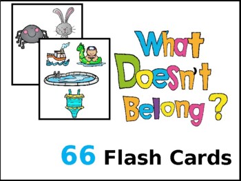 Preview of What Doesn't Belong Flash Cards; Language Therapy; Classroom Centers