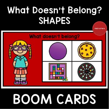 Preview of What Doesn’t Belong: Shapes BOOM CARDS™ Distance Learning