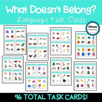 Preview of What Doesn't Belong? Task Cards (sped/autism)