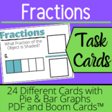 What Fraction is Shaded Task Cards - PDF and Boom Cards™ D