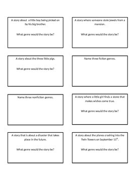What Genre?: Quiz, Quiz, Trade or Scoot Cards by The Teaching Twins