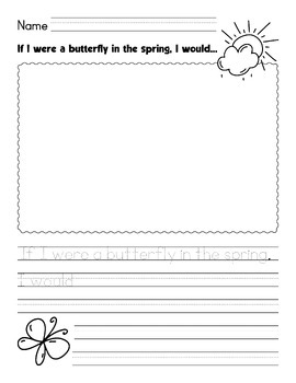 What I Did Over Spring Break Writing prompt Template Kindergarten - 2nd ...