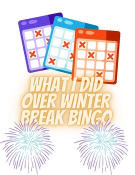Preview of What I Did Over Winter Break Bingo