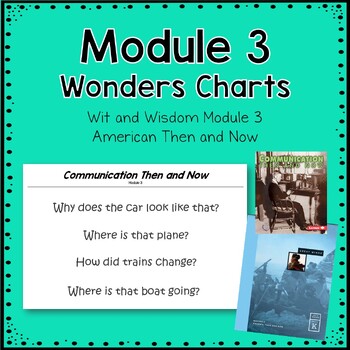 Preview of Wonders Charts - Wit & Wisdom Module 3
