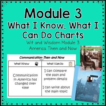 Preview of What I Know What I Can Do Charts - Wit & Wisdom Module 3