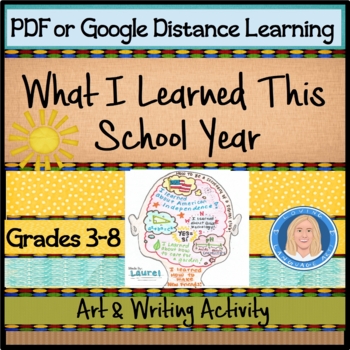 Preview of What I Learned This School Year - Art & Writing Combo Lesson - Free ELA Activity