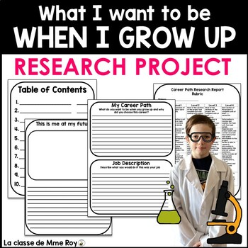 Preview of What I Want To Be When I Grow Up | Research Report Template - Grades 3-6
