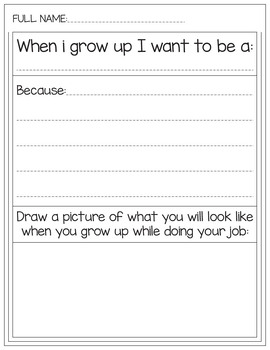 What I Want To Be When I Grow Up Worksheets . 3 Printable Templates
