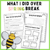 What I did Over Spring Break Writing Prompt - Spring Break