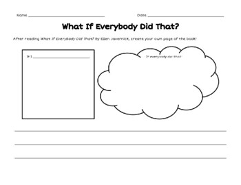 Preview of What If Everybody Did That? by Ellen Javernick Book Page