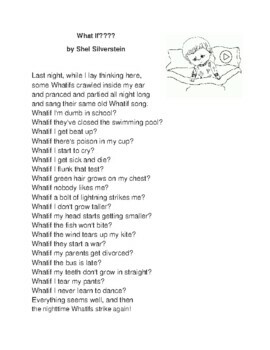 Preview of What If. Poem. Listening. Thinking. ELA. ESL. EFL. Questions. Discussion.