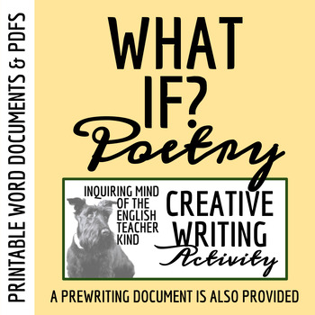 Preview of What If? Poem Template for High School Creative Writing (Printable)