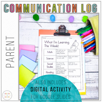 Preview of Parent Communication Log