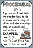What Is A Procedural Text? Poster - Earth Tones Classroom Decor
