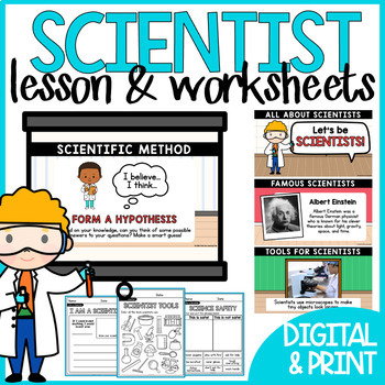Preview of What Is A Scientist Scientific Method Lesson and Worksheets