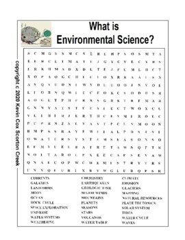 Preview of What Is Environmental Science? Word Search 30 Words Syllabus