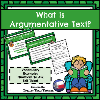 Preview of What Is Argumentative Text