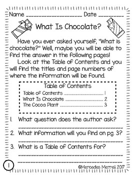 What Is Chocolate? Informational Reading by Mercedes Merrell | TPT