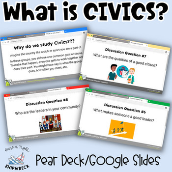 Preview of What Is Civics Introduction to Civic Engagement Pear Deck Google Slides