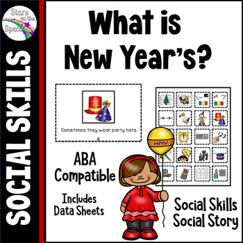 Preview of New Year's Social Story and Social Skills Autism