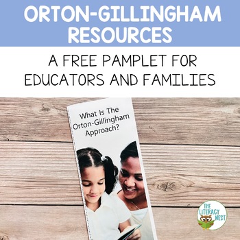 Preview of Orton-Gillingham Parent Letter FREE