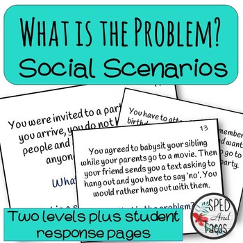 Preview of What Is The Problem? Social Scenarios   