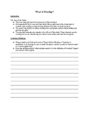 What Is Worship Worksheet Outline