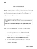 What Is a Dynamic Character? (worksheet, examples and discussion)