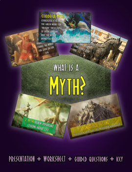 Preview of What Is a Myth? (Presentation + Guided Questions + Handout + Key)