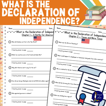 Preview of What Is the Declaration of Independence? by Michael C Harris Questions