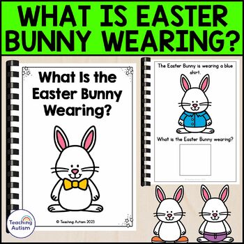 Preview of What Is the Easter Bunny Wearing? Adapted Book | Easter Adapted Book