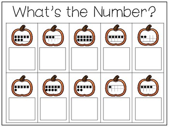 Preview of What Is the Number Pumpkin Counting Work Mats/Worksheets. Preschool-KDG Math.