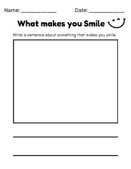 Preview of What Makes You Smile Fun Worksheet-National Smile Day!