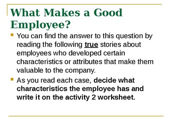 what are the characteristics of a good employee