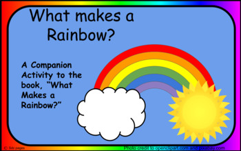 Preview of What Makes a Rainbow Google doc activity and Printable