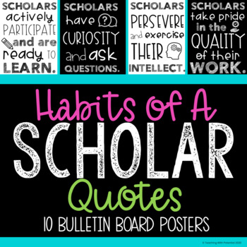 Preview of What Makes a Scholar? Classroom Posters - Gifted Education - Upper Elementary