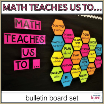 Preview of What Math Teaches Us Bulletin Board Set for Back to School
