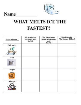 Preview of What Melts Ice the Fastest?