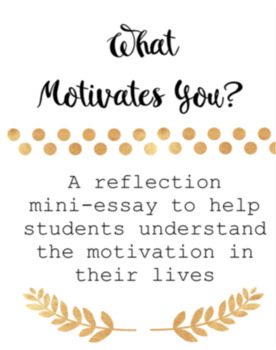 what motivates you essay