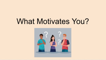 Preview of What Motivates You? SEL Lesson and Student Survey/Answer Sheet