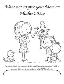 What NOT to give your mother for Mother's Day by Brenda Hunt | TpT