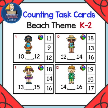 Preview of What Number Comes Between Two Given Numbers Math Center Beach Theme