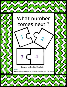 Preview of What Number Comes Next? Math- Autism-File Folder-Special Education