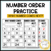 Number Order Practice Page | What Comes Next? Kindergarten