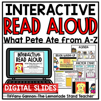 Preview of What Pete Ate from A-Z | Words and Phrases Digital Google Slides TM Lessons