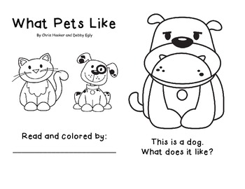 What Pets Like: An Emergent Reader by Educrafters | TPT